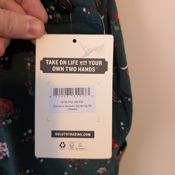 Duluth Trading Co Green Overalls with Animal Pattern - Picture 7 of 10